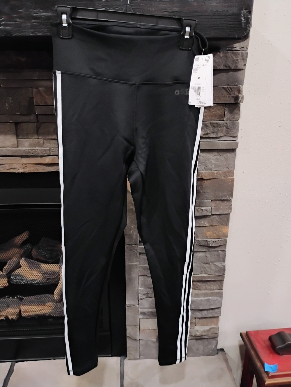 Adidas Women's Black Athletic Fitted Normal Length Leggings Szie Medium NEW